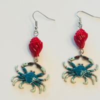 Orecchini Marini “Granchio e Conchiglia”nikel free