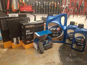 olio Elf 5/30 + pastiglie anteriori e filtri aria 