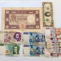 Lotto banconote lira italiana + grande 1000 lire