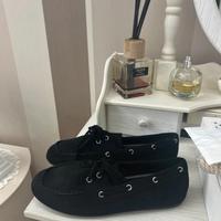 Mocassino donna nero con laccio tg 38
