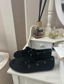 Mocassino donna nero con laccio tg 38