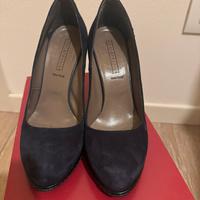 Scarpe décolleté donna blu scamosciate tg 36