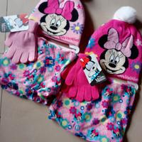 tris bimba Guanti+scaldacollo+cappellino Minnie