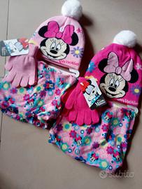 tris bimba Guanti+scaldacollo+cappellino Minnie