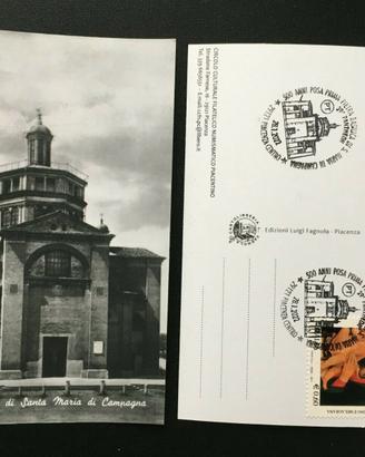 Cartolina Annullo Piacenza 500 anni S M Campagna