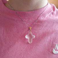 Pendente oro giallo e quarzo