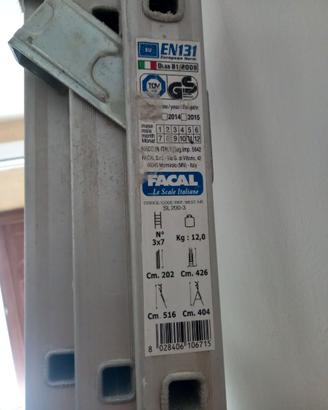 Scala alluminio allungabile