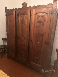 Camera  letto in legno piu armadio