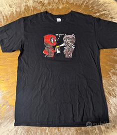 T-shirt Deadpool nera taglia L