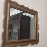 SPECCHIO CON CORNICE ANTICA IN LEGNO 