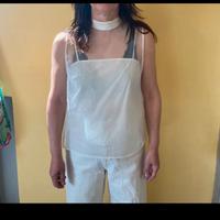 camicetta bianca con tulle