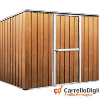 Casetta box giardino Acciaio 260x185cm fin legno