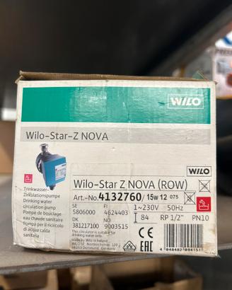 Circolatore Wilo per casa NUOVO