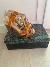 Sandalo colorato con plateau tg 36