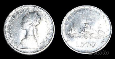 Lotto 500 lire - 15  monete in argento