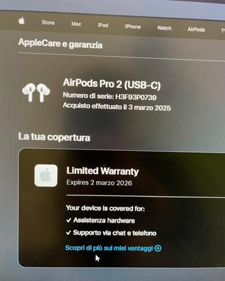 AirPods Pro 2ª Gen (Versione USB-C) - Orig