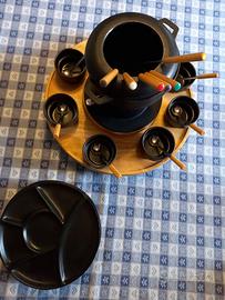 Set per fonduta in ghisa per 6 persone Nuovo