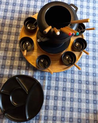 Set per fonduta in ghisa per 6 persone Nuovo