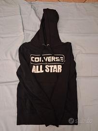 Felpa nera "converse all star"