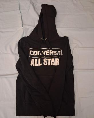 Felpa nera "converse all star"