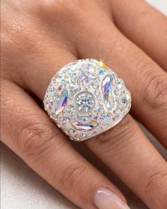 grande anello con cristalli Swarovski 