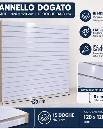 Pannello dogato per esposizioni MDF 120X120