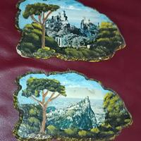 due placche decorativi in legno San Marino