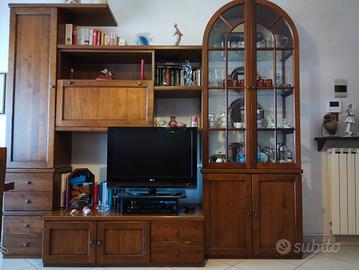 mobili in noce per soggiorno completo 