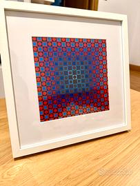 Quadro 1975 Victor Vasarely  serigrafia optical