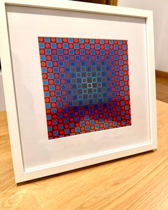 Quadro 1975 Victor Vasarely  serigrafia optical
