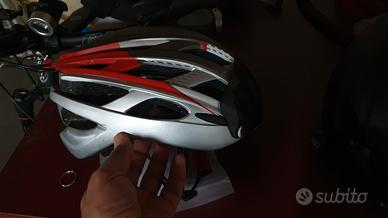 Casco Bici Mtb taglia M visiera e luce