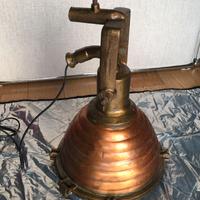 Stupenda Lampada Nautica vintage in Ottone e Rame