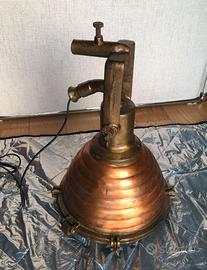 Stupenda Lampada Nautica vintage in Ottone e Rame