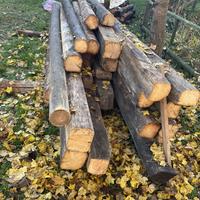 travi di recupero in legno + tavole