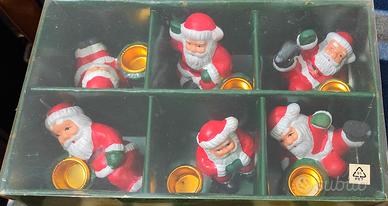 Porta candele babbi natale 
