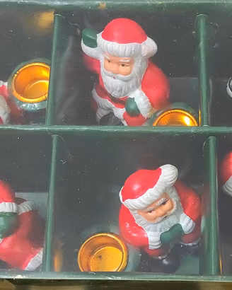 Porta candele babbi natale 