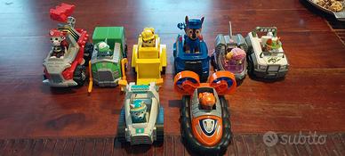 paw patrol personaggi con veicoli originali