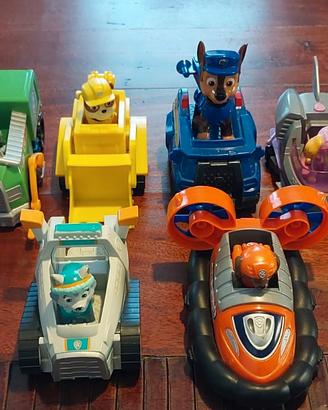paw patrol personaggi con veicoli originali