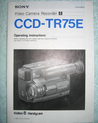 Manuali Videocamera SONY CCD-TR75E
