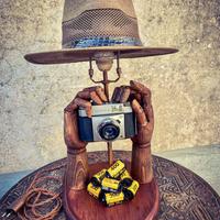 Lampada tavolo vintage Newton fotografo