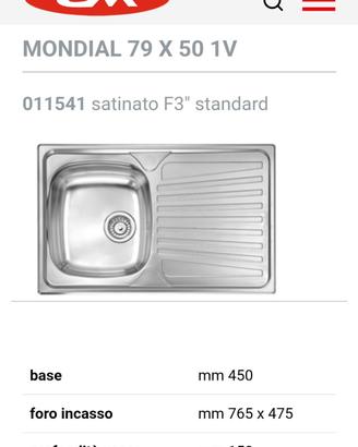  lavello da cucina in acciaio inox