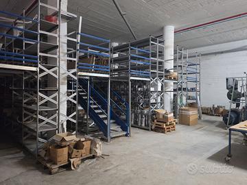 scaffalatura a 2 livelli 4 metri di altezza max