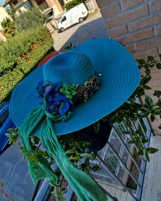cappello paglia e pietre dure