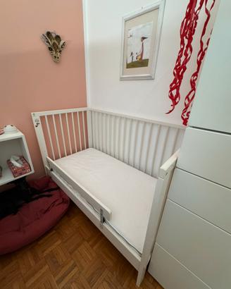 Letto IKEA GULLIVER  + materasso 60x120 bianco