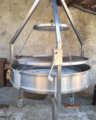 Barbecue inox professionale grande