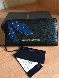 Portafogli Trussardi Jeans nuovo in ecopelle nera