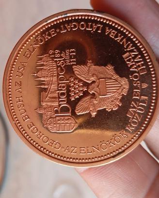 Moneta George Bush Budapest FDC Usa 1989