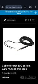 Sennheiser hd800,800s,820 cavo originale sigillato