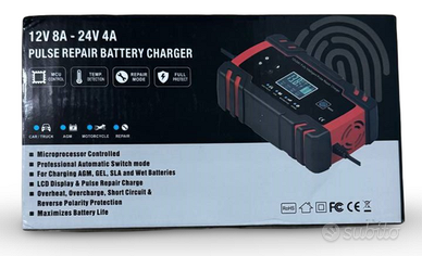 🔋 Caricabatteria Auto 12V/24V Intelligente - NUOV