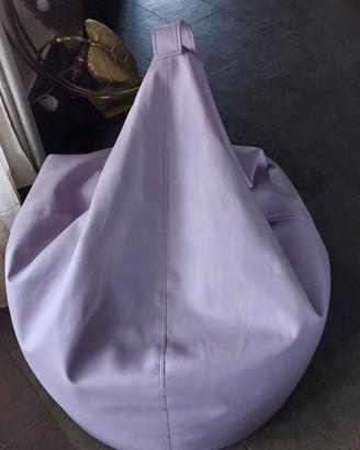 Poltrona sacco in ecopelle colore lilla